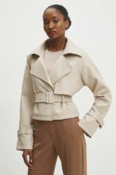 Answear Lab rövid kabát női, bézs, átmeneti - bézs L - answear - 22 990 Ft