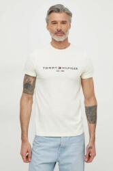 Tommy Hilfiger pamut póló bézs, férfi, nyomott mintás - bézs XXL - answear - 17 590 Ft
