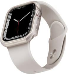 Apple Watch 1-6, SE (40 mm) / Watch 7-8 (41 mm), Fém védőkeret, alumínium, szíj nélkül, Uniq Valencia, csillagfény - tok-shop