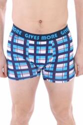 Moraj Long Fit 106 férfi boxeralsó, kék-fehér, kockás, L