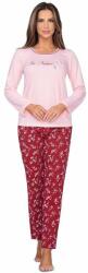 Regina Grace női pizsama, rózsaszín, nyomott mintás