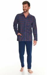 Taro Richard gombos férfi pizsama, kék, kockás - alotex - 15 280 Ft
