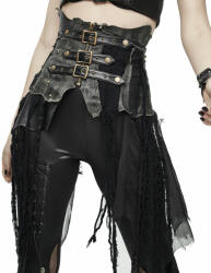 Devil Fashion Fustă pentru femei (curea) DEVIL FASHION - Anachronistic Fantasy Steampunk Faux Leather Distressed - SKT105