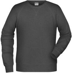 James & Nicholson (Daiber) Férfi kapucni nélküli biopamut felső 8022 - Fekete melírozott | 2XL (1-8022-1780261)