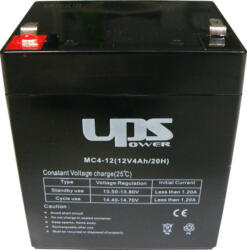 UPS 12V 4Ah 12V, 4Ah, zselés, ólom akkumulátor, gondozásmentes, 104x100x70mm, 1.4kg (106027)