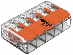 WAGO 221-415 Vezeték összekötő oldható 5P 0, 2-4mm2 25db/csomag