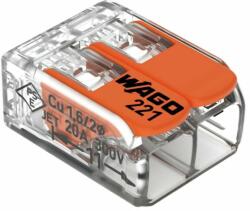 WAGO 221-412 Vezeték összekötő oldható 2P 0, 2-4mm2 100db/csomag