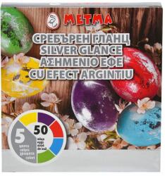 Folyékony tojásfesték: 5 színnel és ezüst effekttel (1219733)