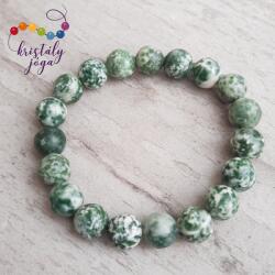 Kristály Jóga Shop Zöld pettyes jáde 10 mm-es férfi ásvány karkötő