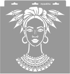 MyWall Indián nő stencil - Festő - 31x35 cm közepes