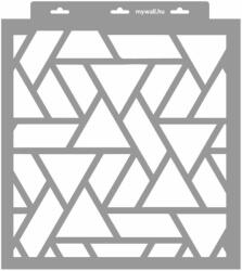 MyWall Geometria 02 stencil - 3D - 38x42 cm nagy