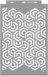 MyWall Hatszög 05 stencil - 3D - 38x60 cm maxi 1