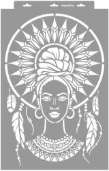 MyWall Indián nő stencil - Festő - 38x60 cm maxi