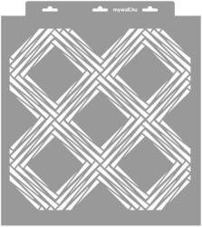 MyWall Modern rács stencil - 3D - 38x42 cm nagy
