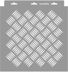 MyWall Acél mintázat 01 stencil - 3D - 31x35 cm közepes
