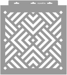 MyWall Diagonal 05 stencil - 3D - 38x42 cm nagy