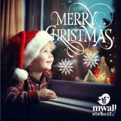 MyWall Boldog Karácsonyt stencil - Festő - 18x23 cm mini