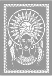MyWall Indián nő stencil - Festő - 45x65 cm giga