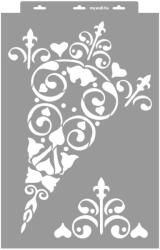 MyWall Kovácsoltvas rozetta stencil - 3D - 38x60 cm maxi 1