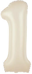 PartyPal Számos lufi 34" 86cm óriás, szám, számjegy 1-es, krém színű (LUFI165796)