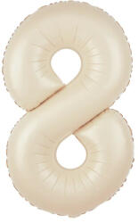 PartyPal Számos lufi 34" 86cm óriás, szám, számjegy 8-as, krém színű (LUFI766316)