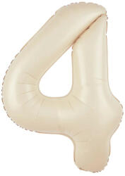 PartyPal Számos lufi 34" 86cm óriás, szám, számjegy 4-es, krém színű (LUFI539002)