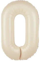 PartyPal Számos lufi 34" 86cm óriás, szám, számjegy 0-ás, krém színű (LUFI904389)