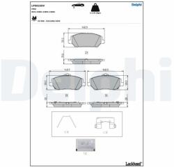 DELPHI set placute frana, frana disc DELPHI LP5023EV (LP5023EV)
