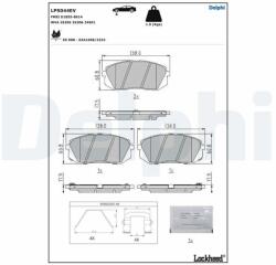 DELPHI set placute frana, frana disc DELPHI LP5044EV (LP5044EV)