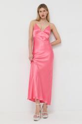 Bardot ruha rózsaszín, maxi, harang alakú - rózsaszín XL