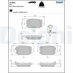 DELPHI set placute frana, frana disc DELPHI LP3863 (LP3863)