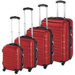  4 db-os merev falú bőrönd szett - piros (HPPL-HOP1000938-3)