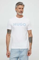 Hugo pamut póló fehér, férfi, nyomott mintás - fehér XS - answear - 15 990 Ft