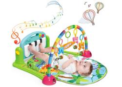 Salteluta de joaca interactiva pentru bebe, cu pian, Sunete si Jucarii Zornaitoare