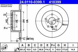 ATE Disc frana ATE 24.0110-0399.1 (24.0110-0399.1)