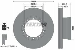 TEXTAR Disc frana TEXTAR 93308700 (93308700) - automobilus