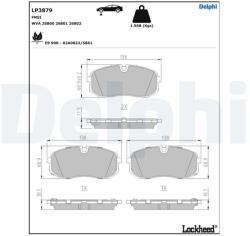 DELPHI set placute frana, frana disc DELPHI LP3879 (LP3879)