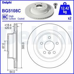 DELPHI Disc frana DELPHI BG5108C (BG5108C) - automobilus