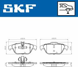 SKF fékbetétkészlet, tárcsafék SKF VKBP 90114