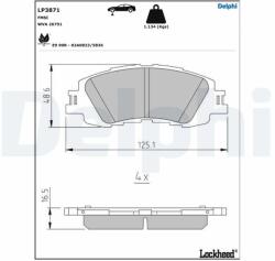 DELPHI set placute frana, frana disc DELPHI LP3871 (LP3871)