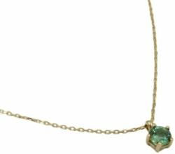 Aczél Ékszerüzlet és Zálogház Új arany nyaklánc zöld Moissanite köves medállal szettben (A2-29117)