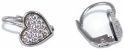 Ékszershop Köves szív fehérarany fülbevaló (1264273)