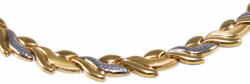 Ékszershop Bicolor vésett és matt stiftes arany nyakék (1251254)
