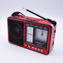  Radio cu mp3 portabil, tf/sd/usb, am, fm, sw, lanterna, ceas, somica -xb-401c (Q-XB-401C)