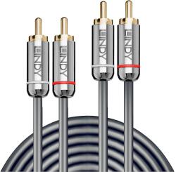 RCA M/M apa-apa dual link 5, 0m kábel (35348) LINDY Cromo Line