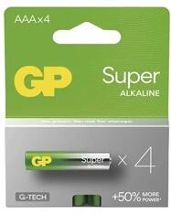 GP Batteries GP B01114 Super AAA (LR03) alkáli mikroceruza elem 4db/csomag (B01114) - bestbyte