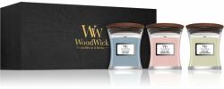 WoodWick Evening Onyx & Solar Ylang & Coastal Sunset set cadou cu fitil din lemn (gift box) 1 buc