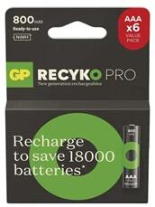 GP Batteries GP ReCyko Pro NiMH Akkumulátor HR03 (AAA) 6db (B2618V) - bestbyte