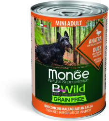 Monge BWild Grain Free Mini Adult kutyakonzerv - kacsa sütőtökkel és cukkinivel 400 g - petissimo
