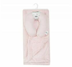 Mother's Choice Set cadou bebelusi cu pernuta calatorie si paturica pufoasa roz (IT4607) - babyneeds Lenjerii de pat bebelusi‎, patura bebelusi